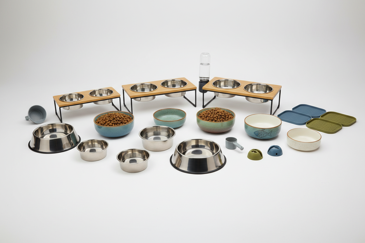 bowls and feeding picture for animals